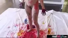 Redare Gf adolescent rău (melissa moore) spanged exprimat pe cameră video înregistrare-25
