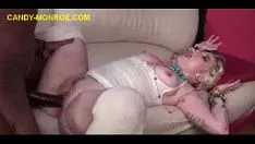 تشغيل تمزيق قط كيتي الأشقر إلى قسمين